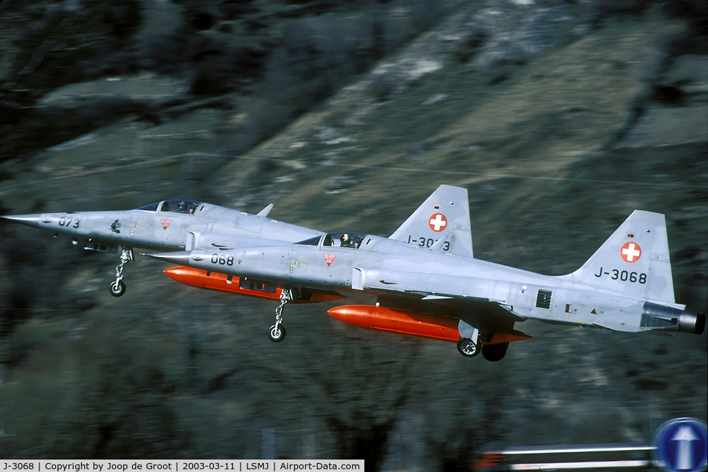 J-3068, Northrop F-5E Tiger II C/N L.1068, Last Turtmann Wiederholungskurs in 2003