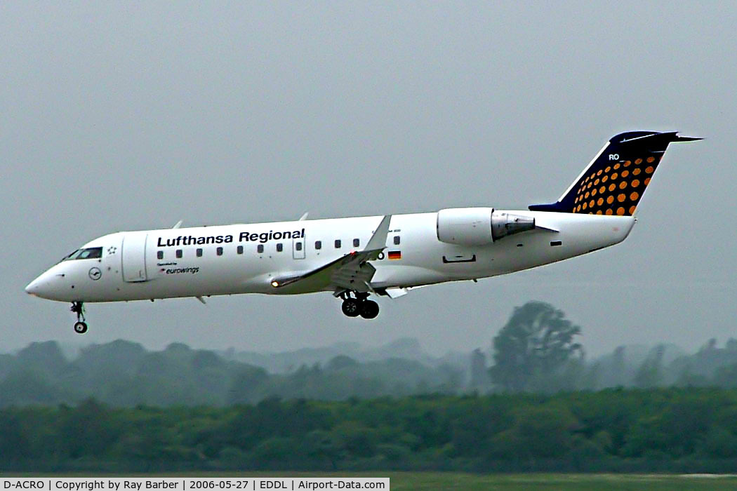 D-ACRO, 2001 Canadair CRJ-200LR (CL-600-2B19) C/N 7494, Canadair CRJ-200LR [7494] (Eurowings/Lufthansa Regional) Dusseldorf~D 27/05/2006