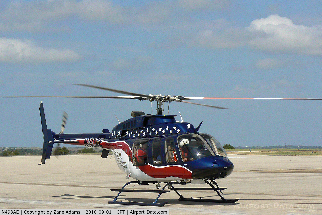 N493AE, Bell 407 C/N 53275, At Cleburne Municipal