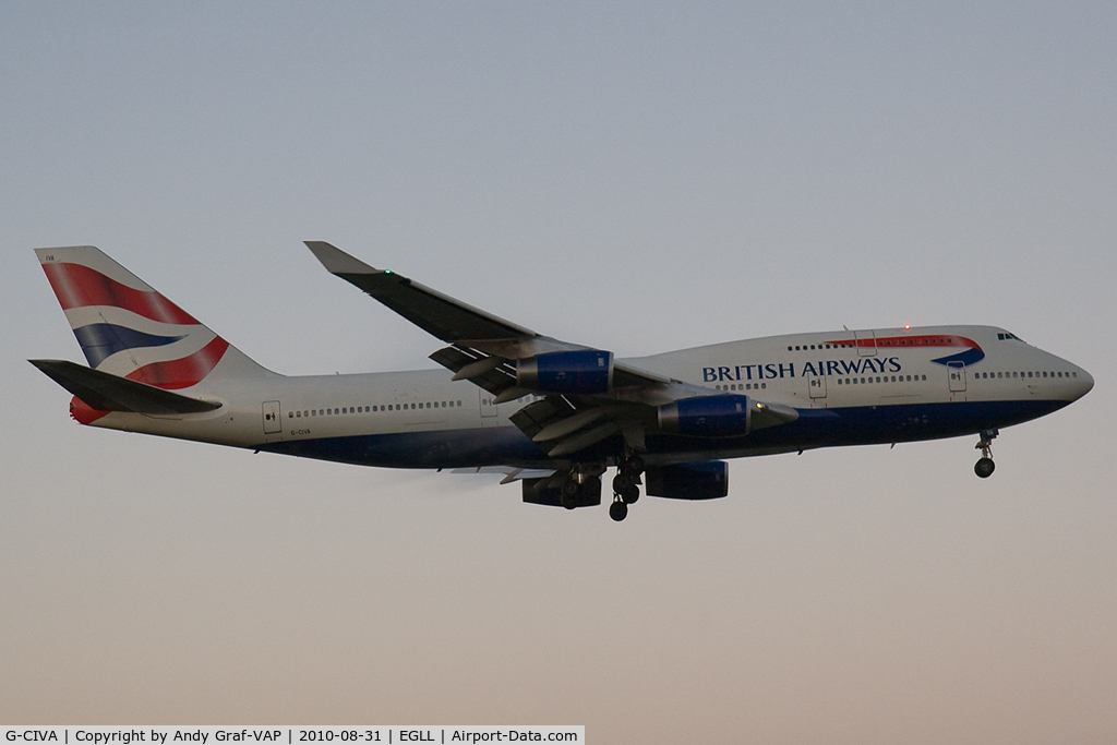 G-CIVA, 1993 Boeing 747-436 C/N 27092, British Airways 747-400