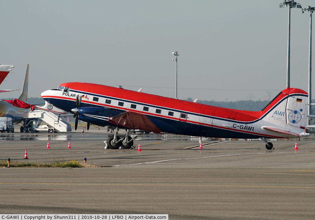 C-GAWI, 1943 Douglas DC3C-S4C4G C/N 19227, Parked at the General Aviation area...