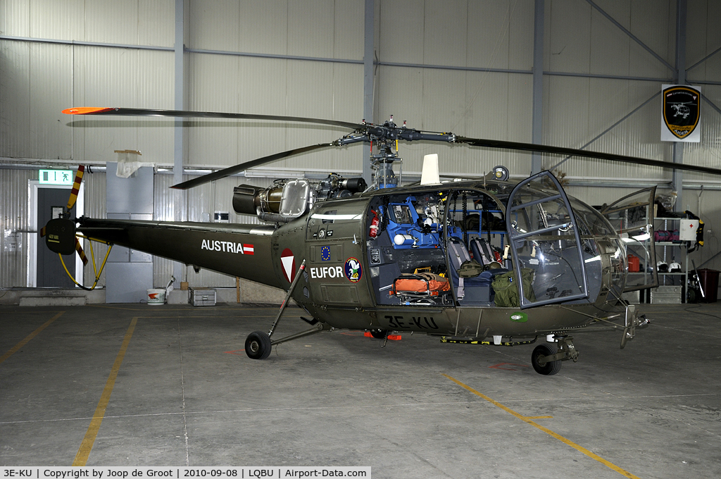 3E-KU, Aérospatiale SA-316B Alouette III C/N 2107, The Austrian Alouettes are mainly being used for SAR duties for the EUFOR personnel.