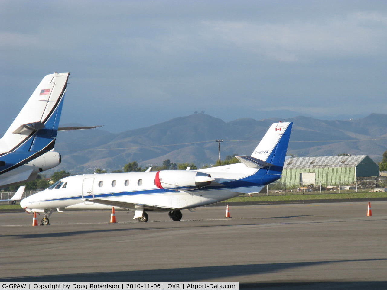 C-GPAW, 2007 Cessna 560XLS C/N 560-5681, 2007 Cessna 560XL CITATION EXCEL, two P&W(C) PW545A Turbofans 3,804 lb st each, Max cruise at 35,000 ft 429 kts 493 mph