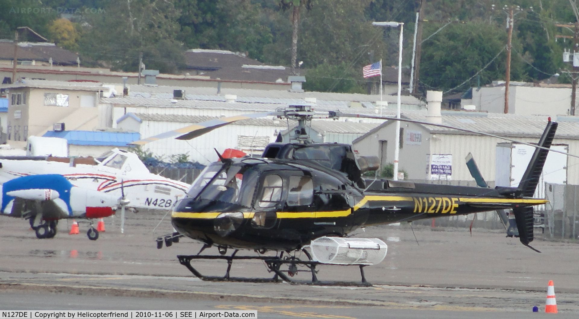 N127DE, 2004 Eurocopter AS-350B-3 Ecureuil Ecureuil C/N 3848, Parked near the Admin building