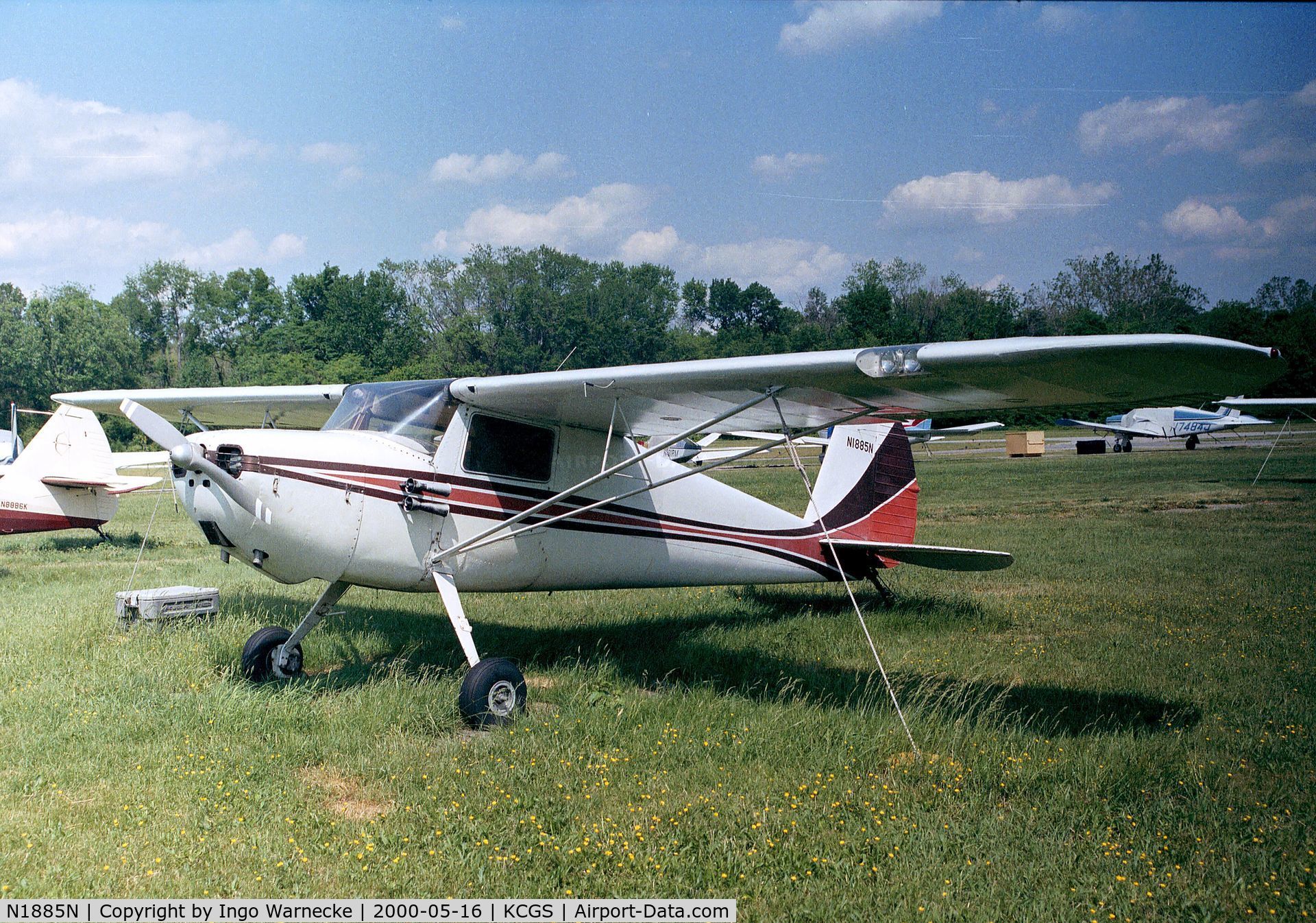 N1885N, 1946 Cessna 120 C/N 12129, Cessna 120 at College Park MD airfield