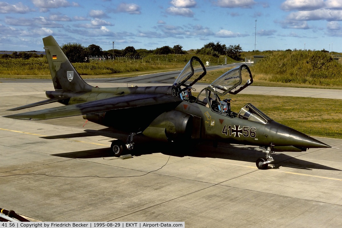 41 56, Dassault-Dornier Alpha Jet A C/N 0156, flightline at Aalborg