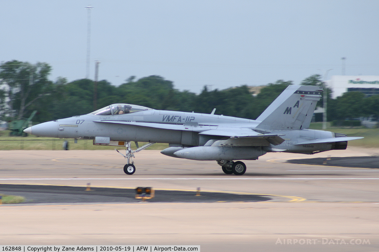 162848, McDonnell Douglas F/A-18A Hornet C/N 0374, At Alliance Airport - Fort Worth, TX