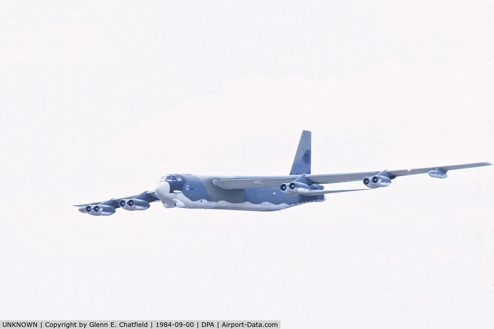 UNKNOWN, Boeing B-52G Stratofortress C/N Unknown, B-52G approaching RY 4 for low approach past the control tower