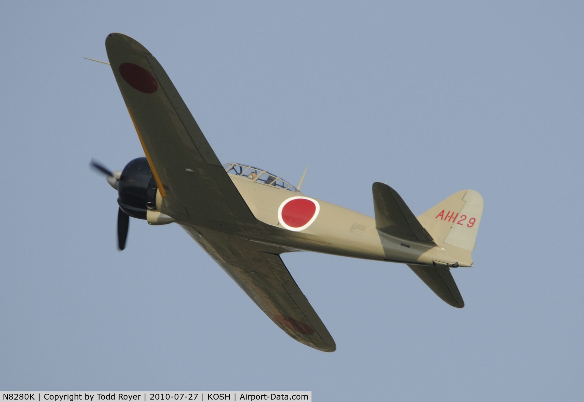N8280K, 1941 Nakajima A6M2 Model 21 C/N 1498, EAA AIRVENTURE 2010
