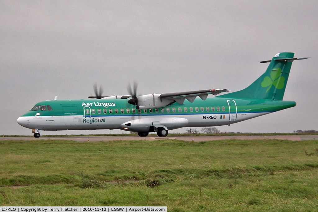 EI-REO, 2008 ATR 72-212A C/N 787, Aer Arran / Aer Lingus Commuter ATR ATR -72-500, c/n: 787 at Luton