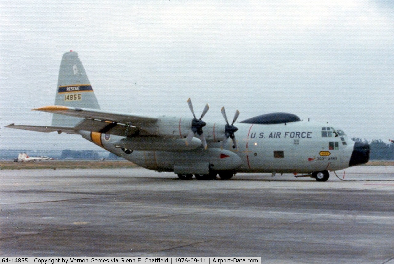 64-14855, 1964 Lockheed HC-130H-LM Hercules C/N 382-4055, Photo taken at Morton AFB.  Was given to me by my Civil Air Patrol Commander, Vernon Gerdes.
