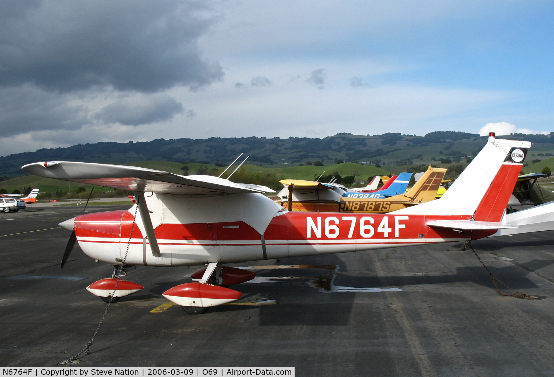 N6764F, 1966 Cessna 150F C/N 15063364, 1966 Cessna 150F with cockpit cover @ Petaluma, CA
