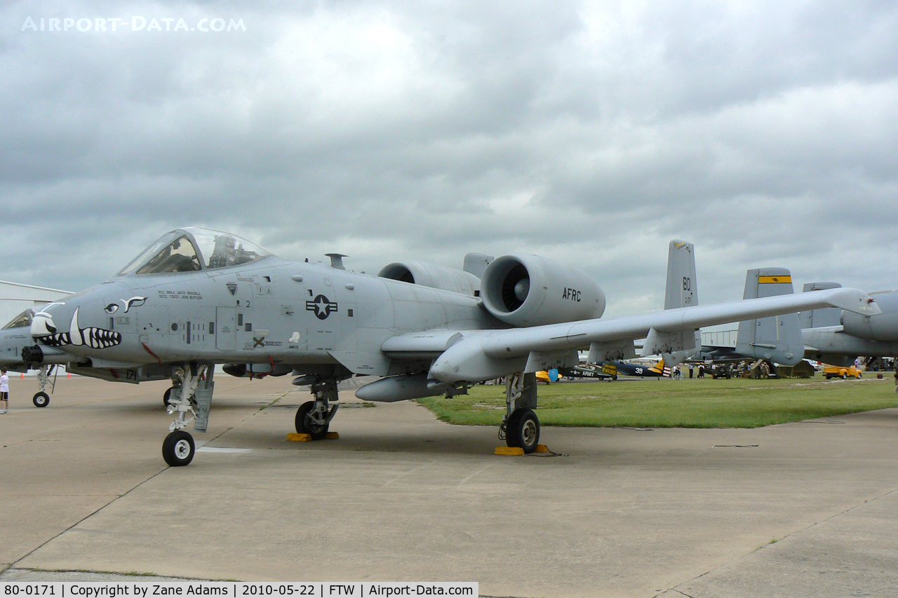 80-0171, 1980 Fairchild Republic A-10A Thunderbolt II C/N A10-0521, At the 2010 Cowtown Warbird Roundup - Meacham Field - Fort Worth, TX