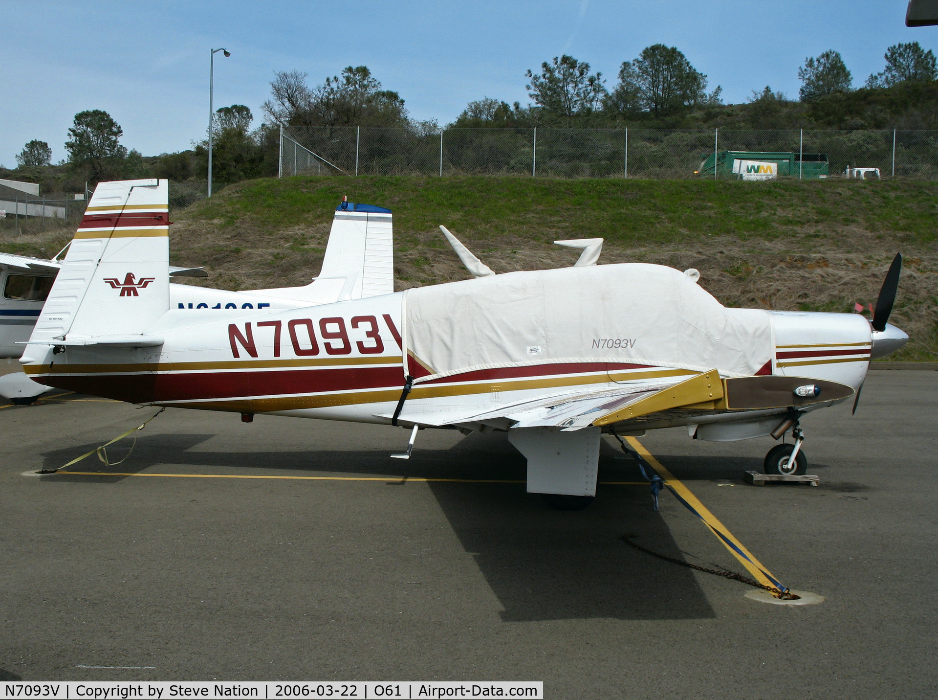 N7093V, 1976 Mooney M20F Executive C/N 22-1421, Locally-based 1976 Mooney M20F with cockpit cover @ Cameron Airpark, CA