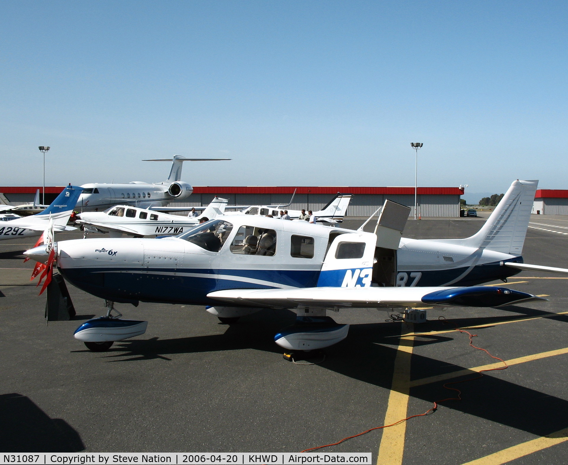 N31087, 2005 Piper PA-32-301FT Saratoga C/N 3232044, 2005 Piper PA32-301FT demo with cargo door open @ Hayward, CA