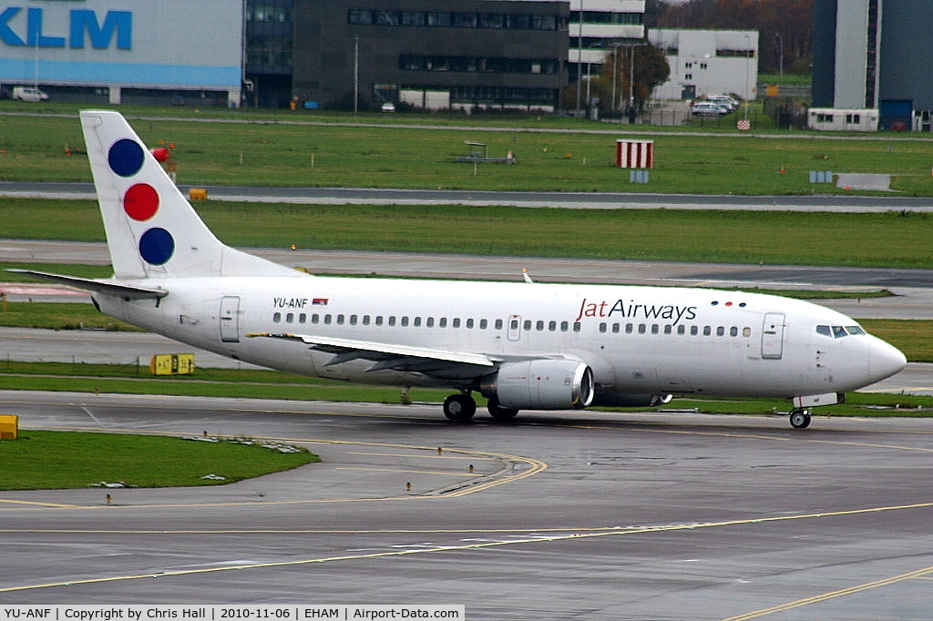 YU-ANF, 1985 Boeing 737-3H9 C/N 23330/1136, JAT Airways