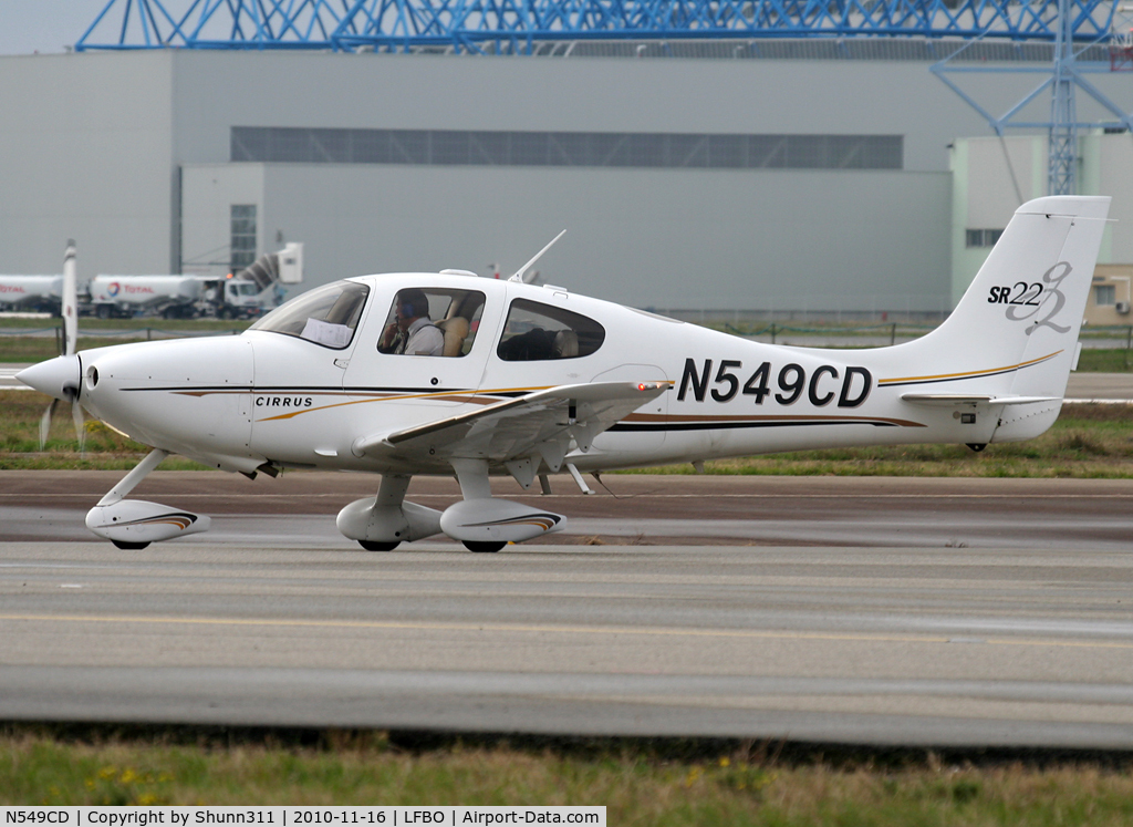 N549CD, 2004 Cirrus SR22 G2 C/N 1088, Taxiing to the General Aviation area...