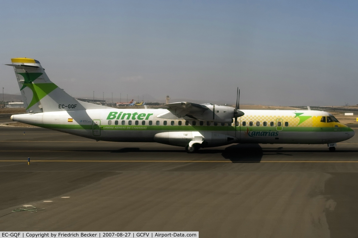EC-GQF, 1996 ATR 72-202 C/N 489, waiting for the clearance to line up