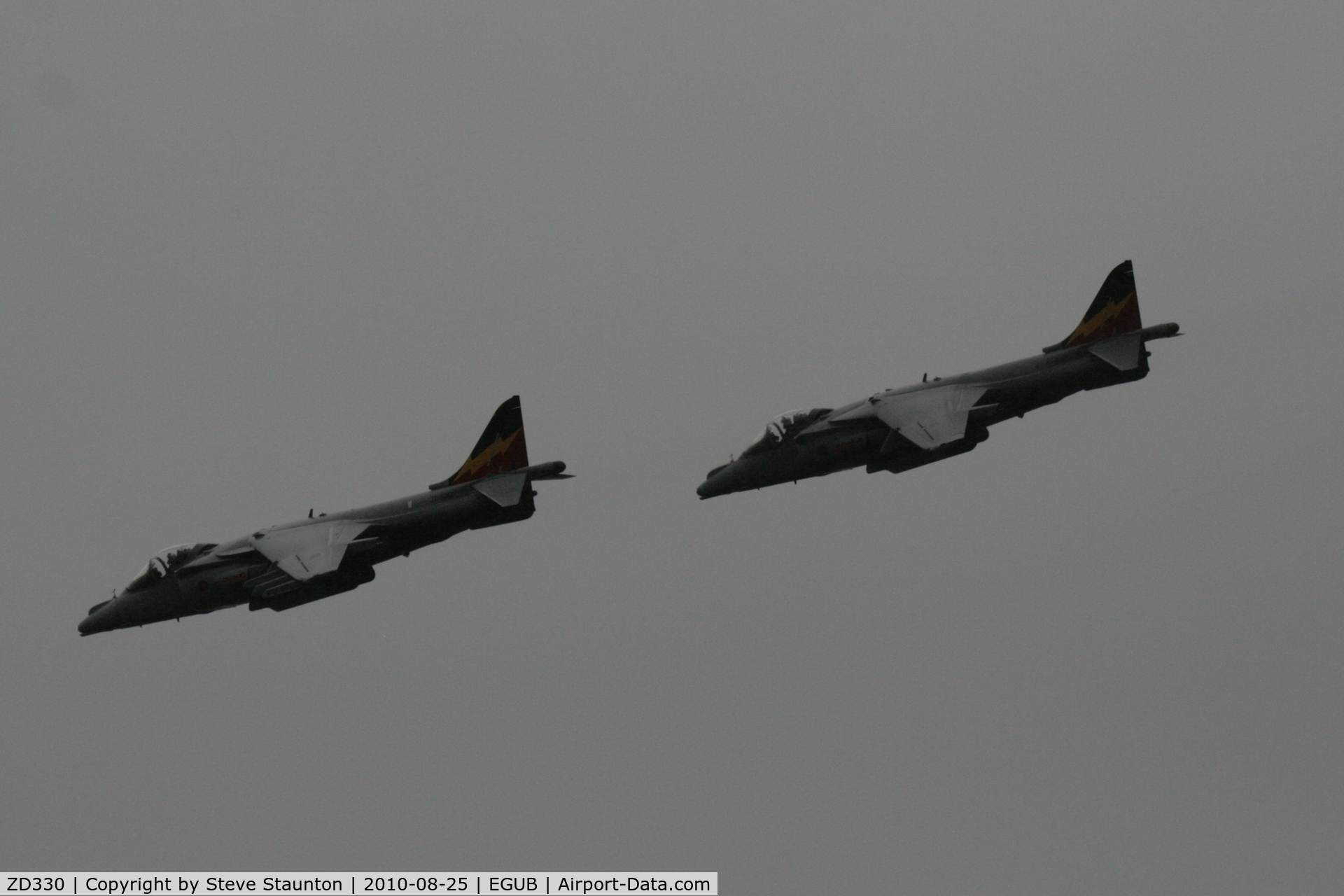 ZD330, British Aerospace Harrier GR.7 C/N P11, Taken at RAF Benson Families Day (in the pouring rain) August 2010.