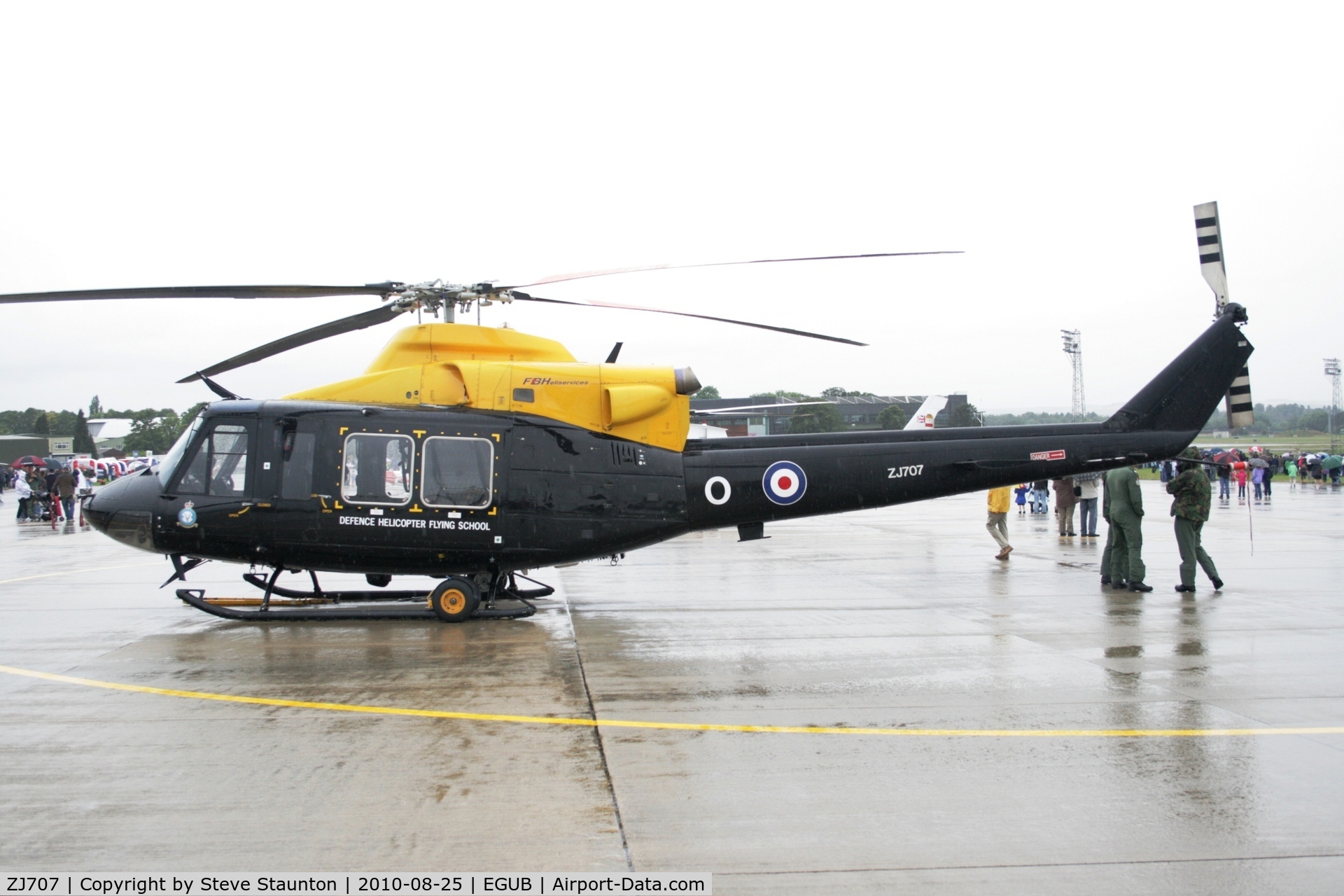 ZJ707, 2002 Bell 412EP Griffin HT1 C/N 36297, Taken at RAF Benson Families Day (in the pouring rain) August 2010.