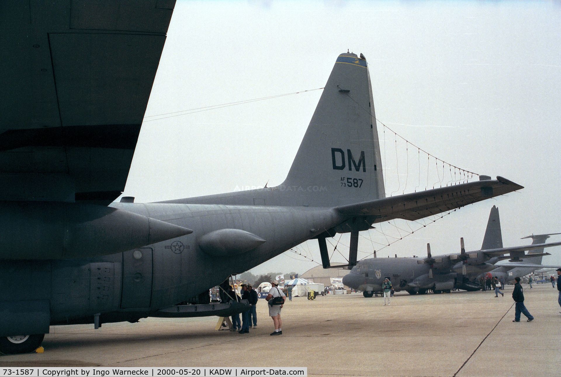 73-1587, 1973 Lockheed EC-130H Compass Call C/N 382-4549, Lockheed EC-130H Hercules of the USAF at Andrews AFB during Armed Forces Day