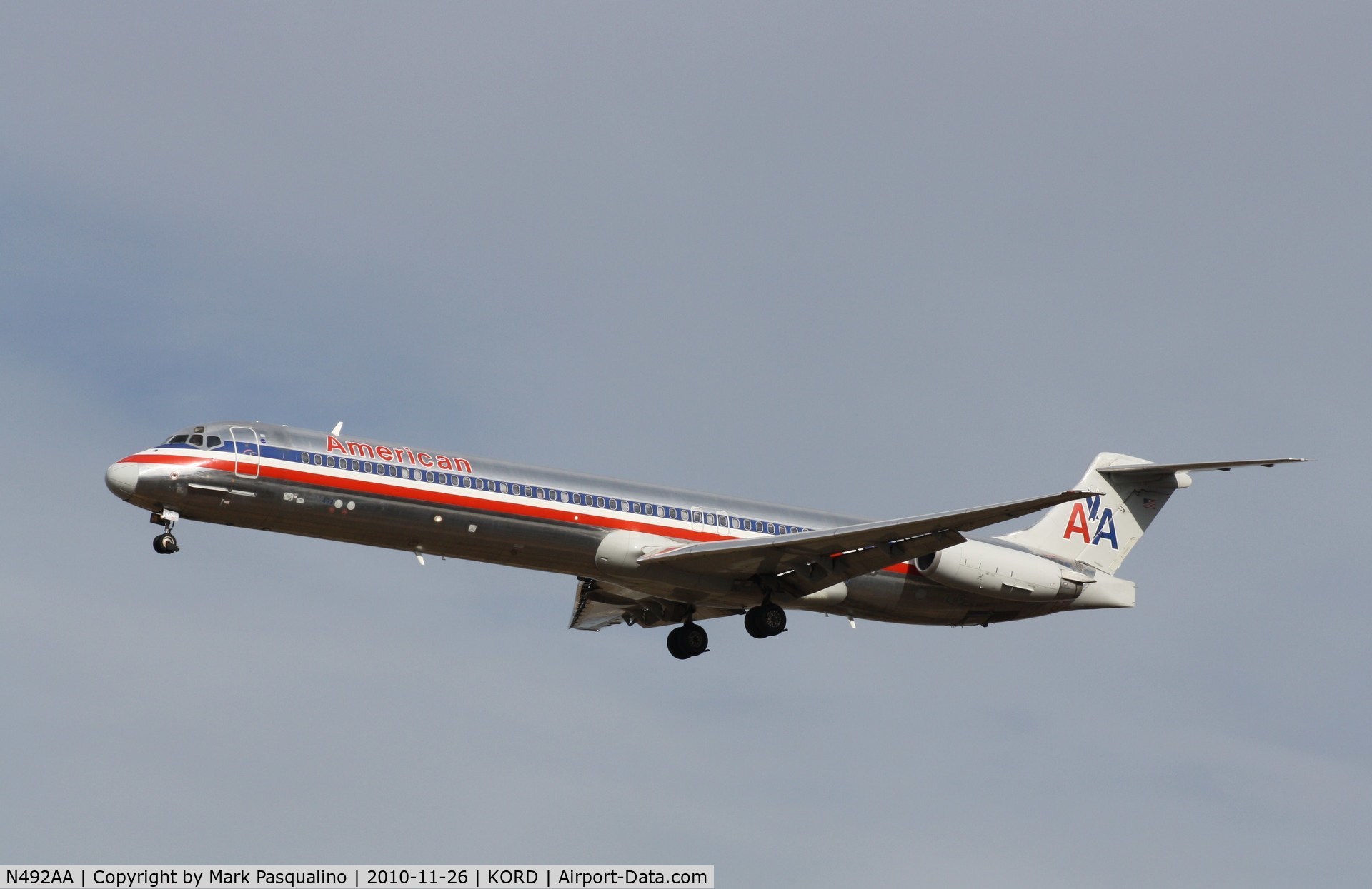 N492AA, 1989 McDonnell Douglas MD-82 (DC-9-82) C/N 49730, MD-82