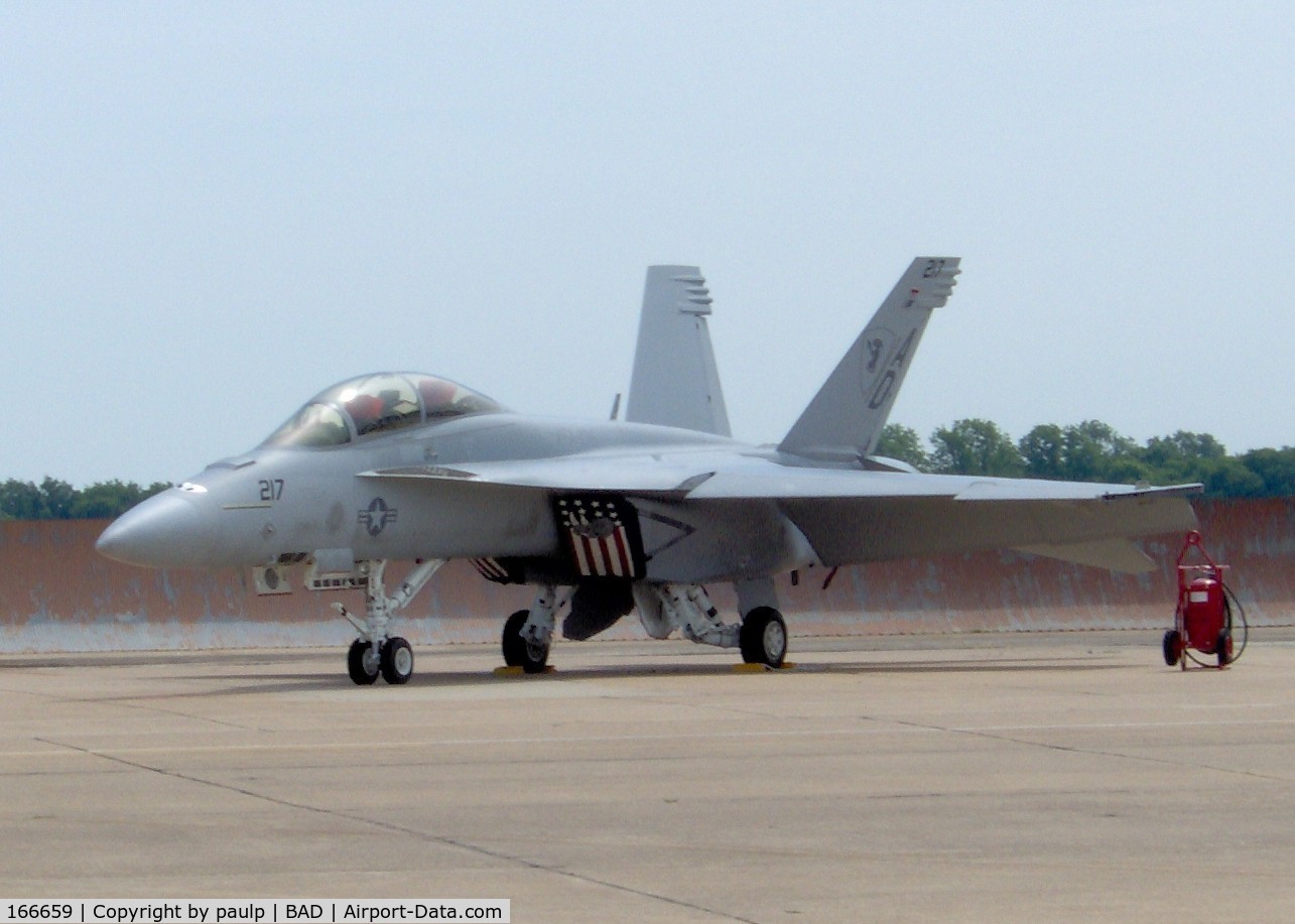 166659, Boeing F/A-18F Super Hornet C/N F137, At Barksdale Air Force Base.