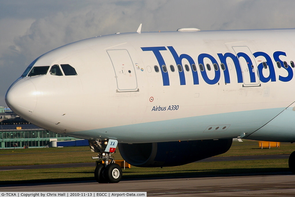G-TCXA, 2006 Airbus A330-243 C/N 795, Thomas Cook A330 lining up on RW23L