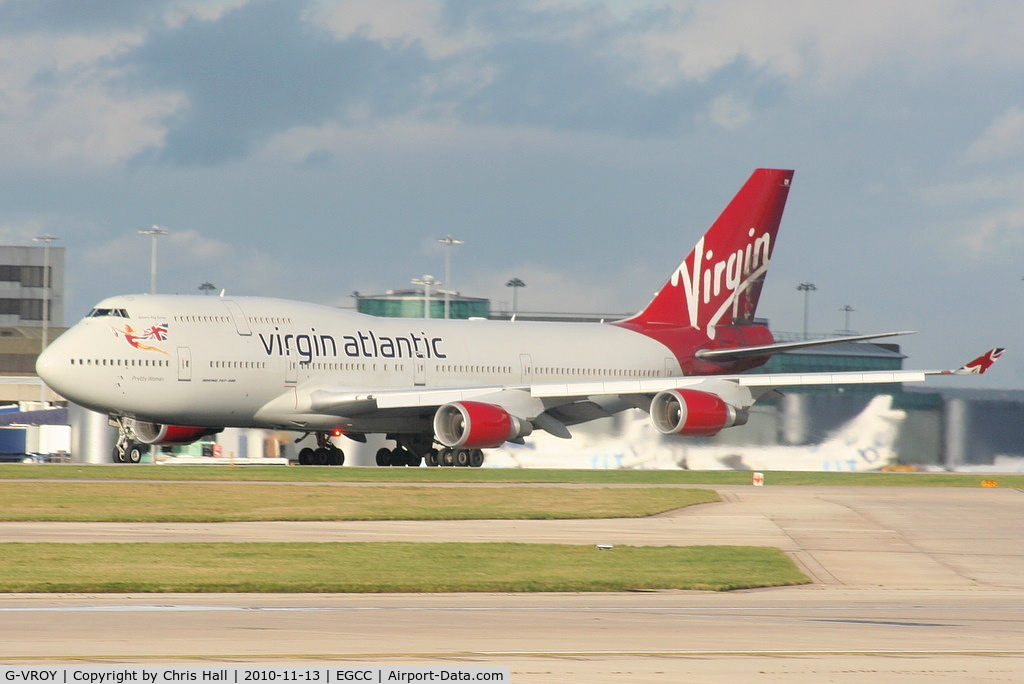 G-VROY, 2001 Boeing 747-443 C/N 32340, Virgin Atlantic B747 departing from RW23R