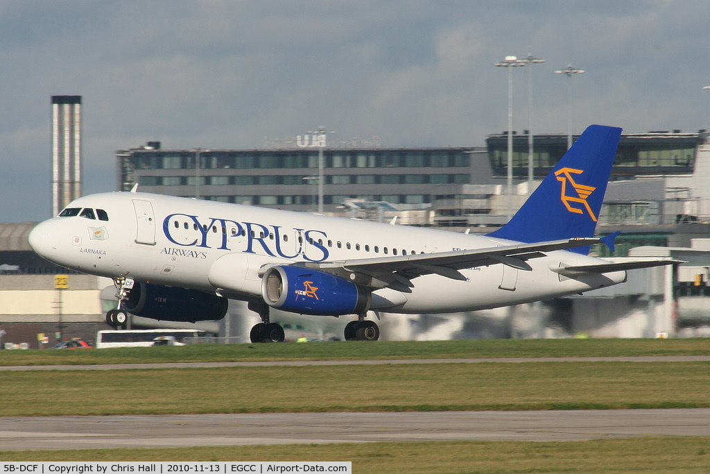 5B-DCF, 2006 Airbus A319-132 C/N 2718, Cyprus Airways A319 departing from RW23R