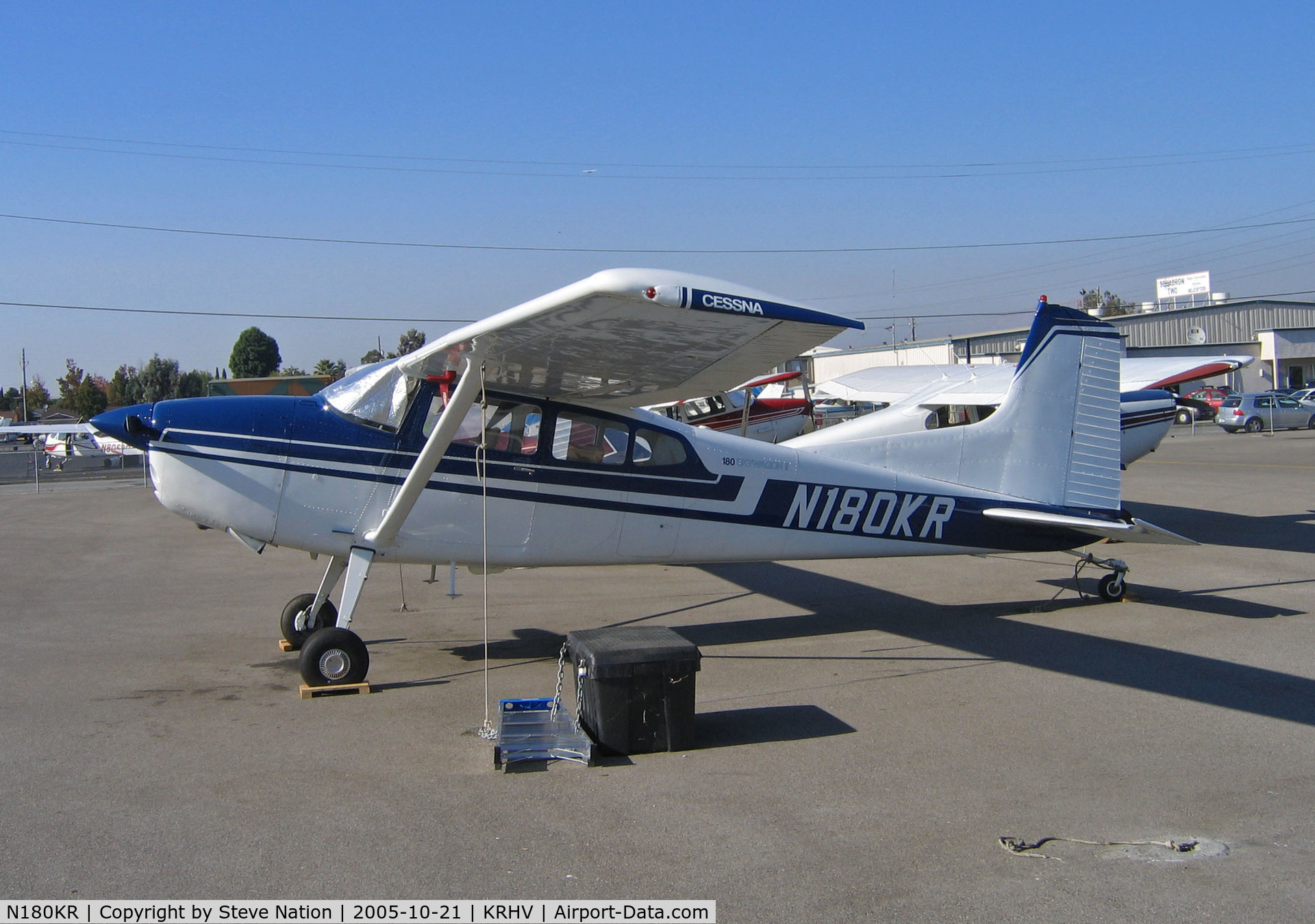 N180KR, 1980 Cessna 180K Skywagon C/N 18053147, Locally-based 1980 Cessna 180K in gorgeous late PM sunlight @ Reid-Hillview Airport, San Jose, CA