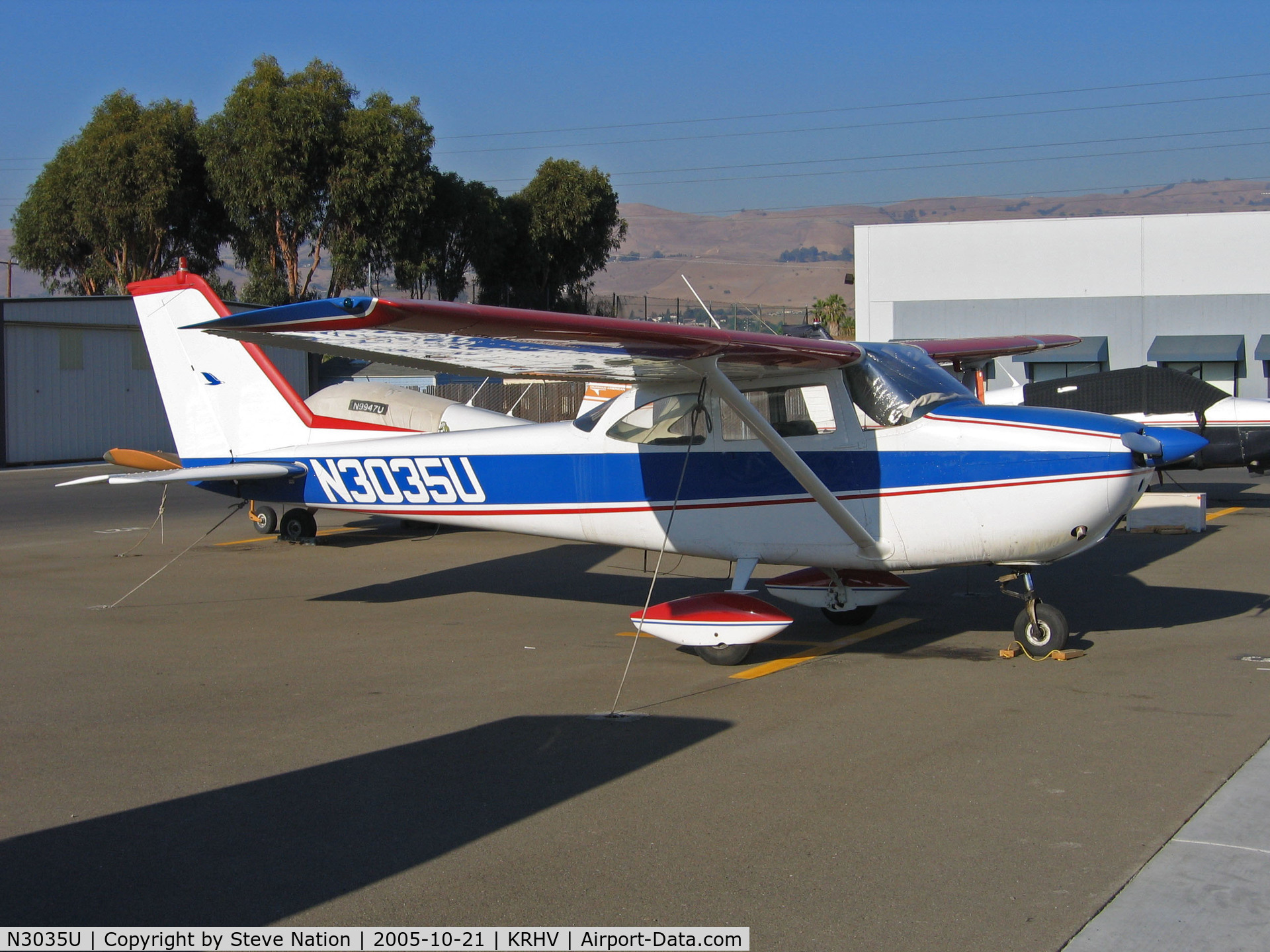 N3035U, 1963 Cessna 172E C/N 17250635, Locally-based 1963 Cessna 172E in brilliant sunshine @ Reid-Hillview (originally Reid's Hillview) Airport, San Jose, CA