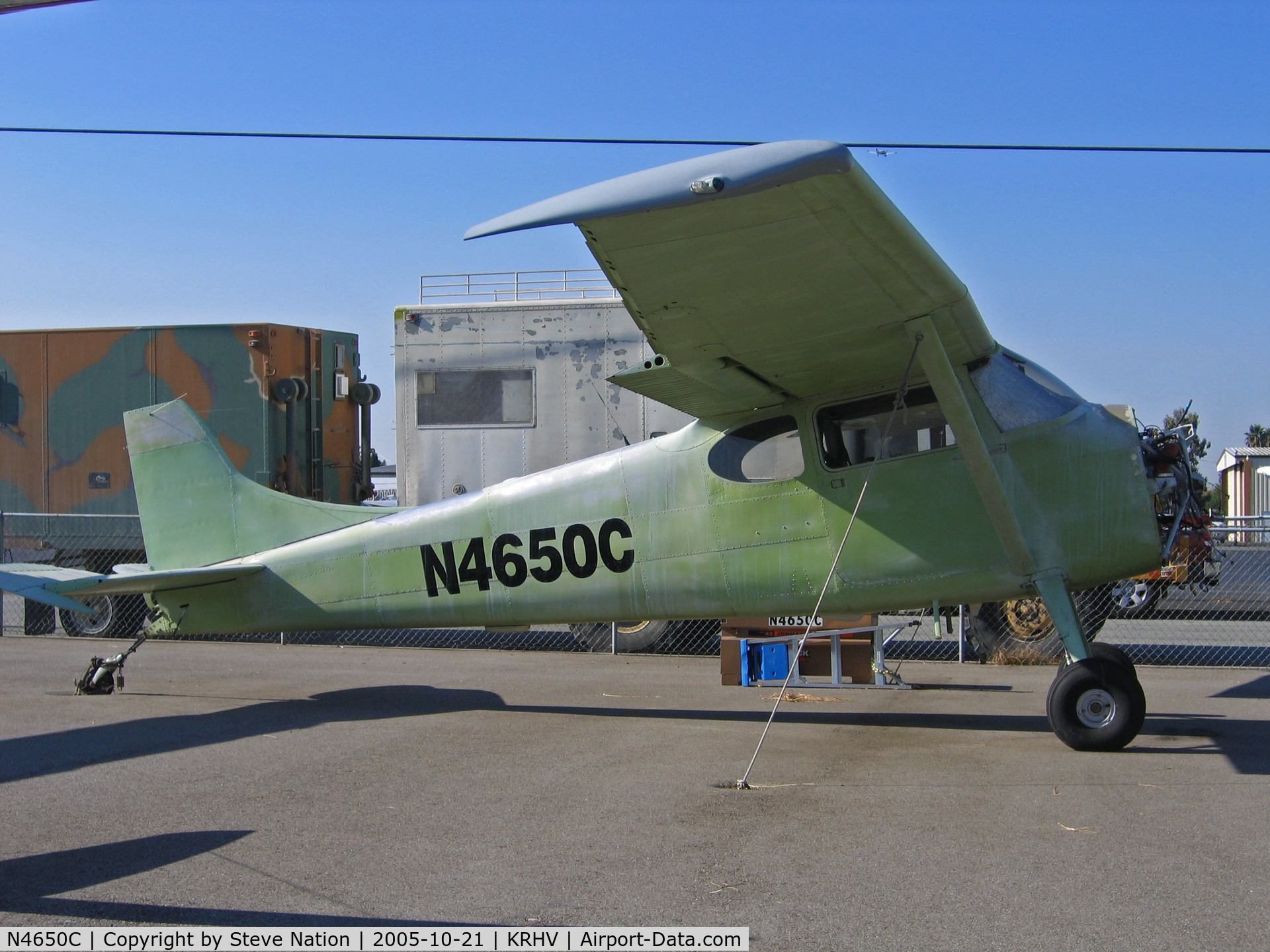 N4650C, 1953 Cessna 170B C/N 25594, Locally-based 1953 Cessna 170B undergoing rebuild in brilliant sunshine @ Reid-Hillview (originally Reid's Hillview) Airport, San Jose, CA