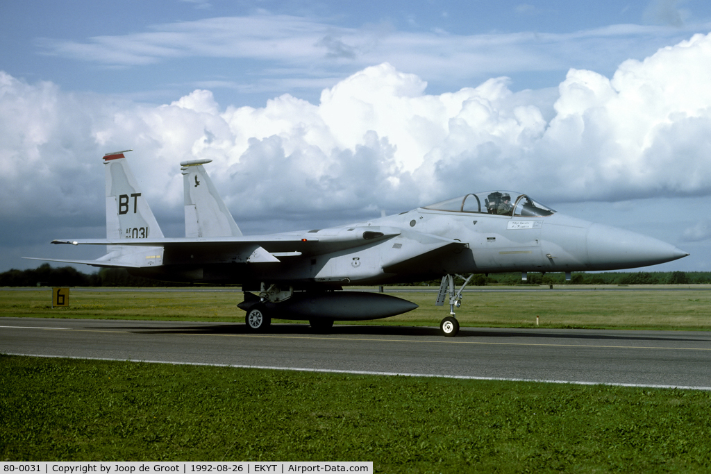80-0031, 1980 McDonnell Douglas F-15C Eagle C/N 0681/C180, 36 TFW Eagle during the 1992 Tactical Fighter Weaponry