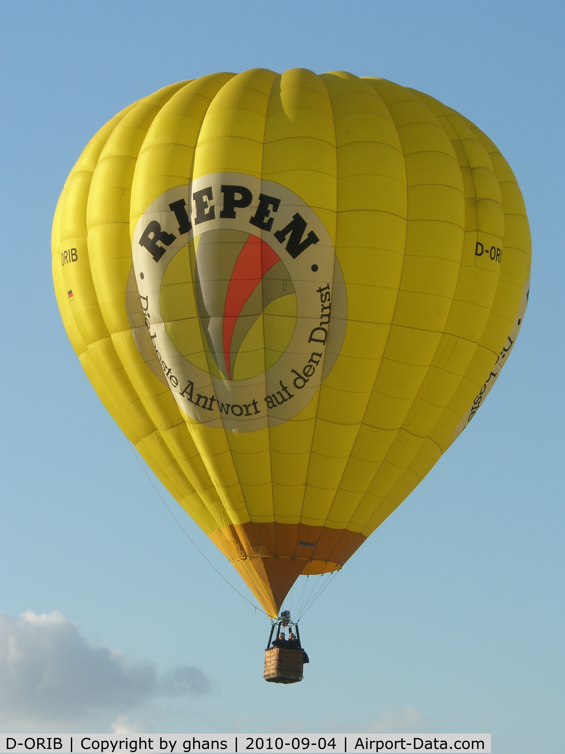 D-ORIB, 1996 Cameron Balloons Ltd. Cam A-105 C/N 3894, WIM 2010