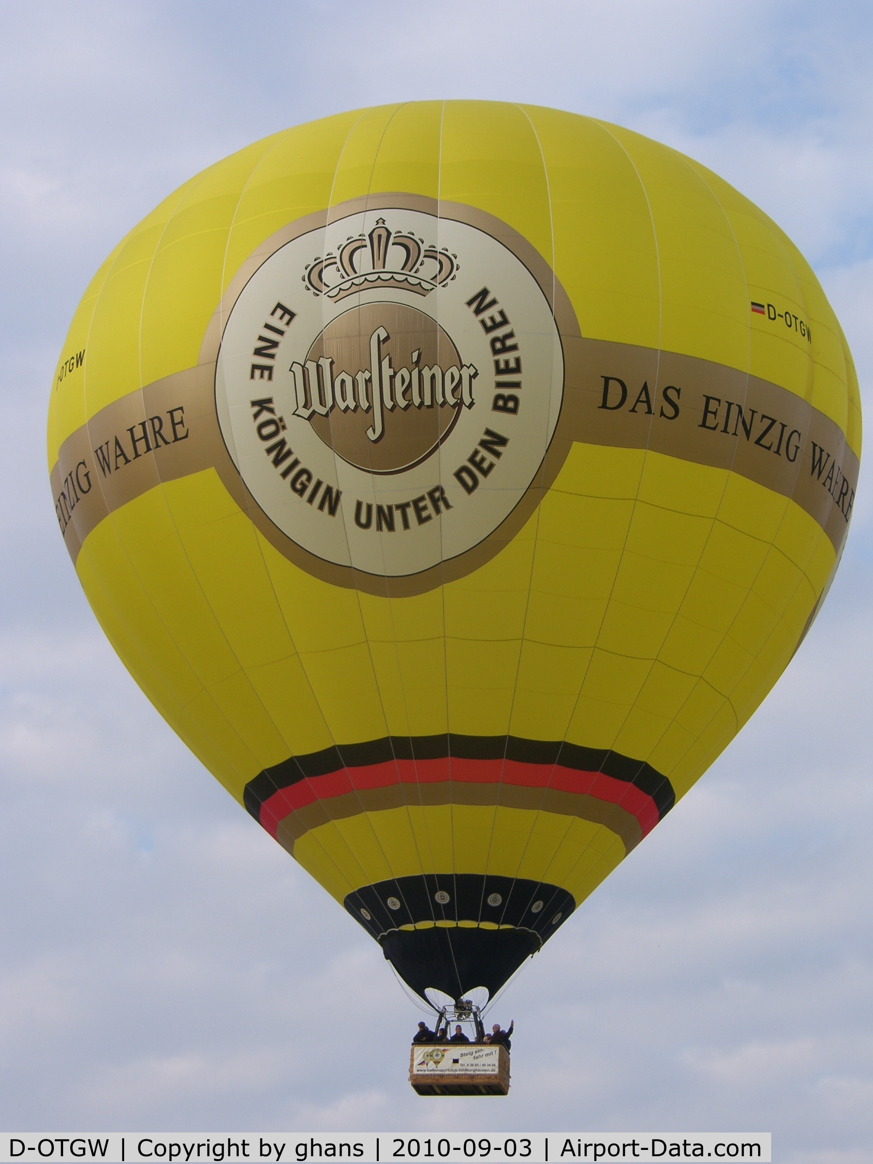 D-OTGW, 2010 Schroeder Fire Balloons G70/24 C/N 1404, WIM 2010