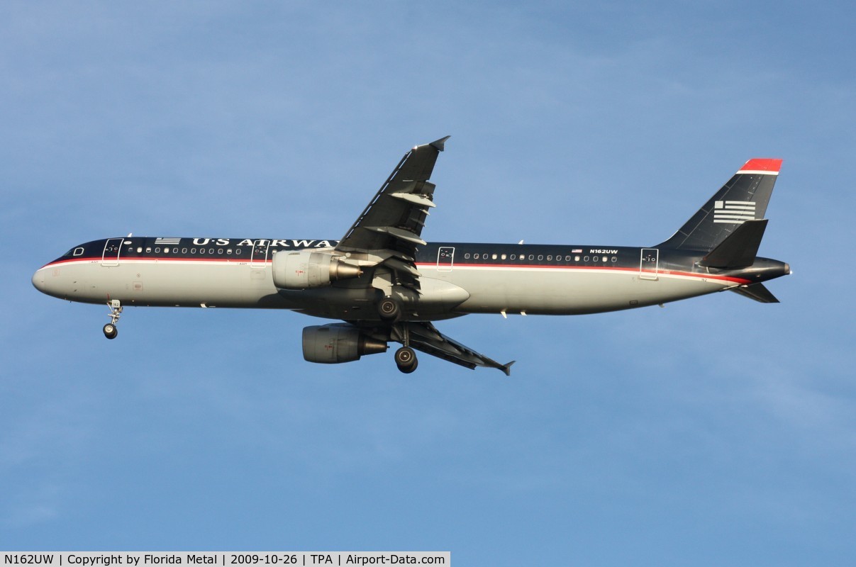 N162UW, 2001 Airbus A321-211 C/N 1412, US Airways A321