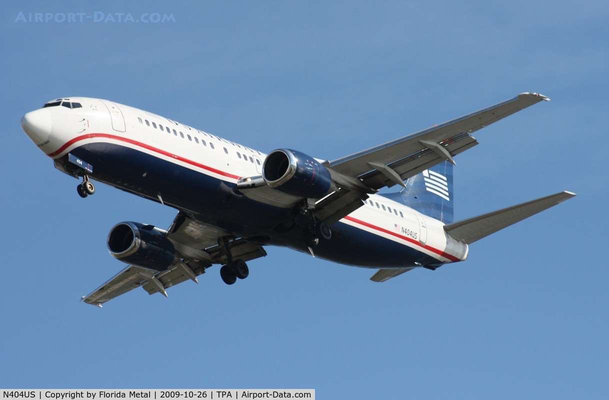 N404US, 1989 Boeing 737-401 C/N 23886, US Airways 737