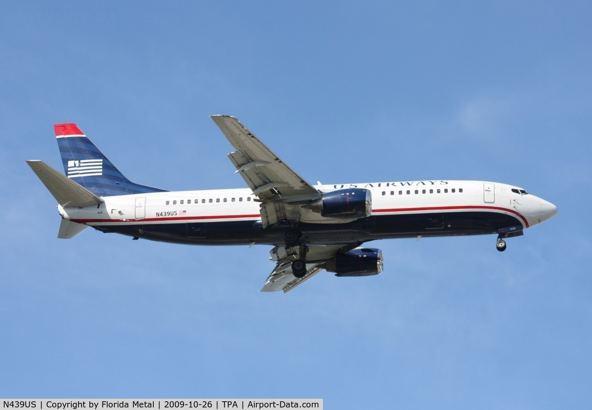 N439US, 1990 Boeing 737-4B7 C/N 24781, US Airways 737-400