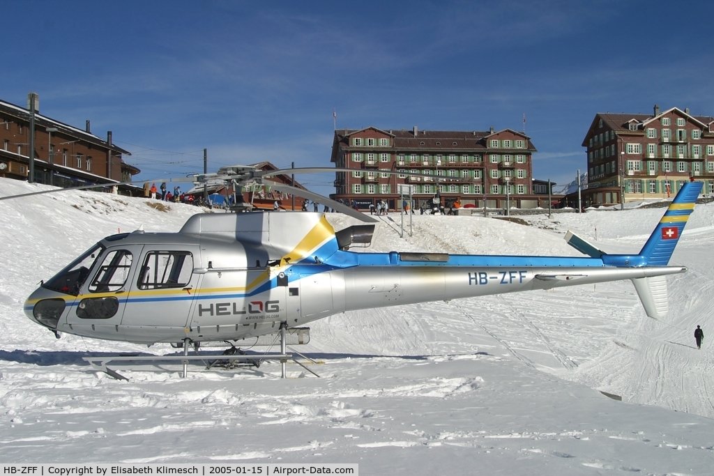 HB-ZFF, 2002 Eurocopter AS-350B-3 Ecureuil Ecureuil C/N 3600, at Lauberhorn