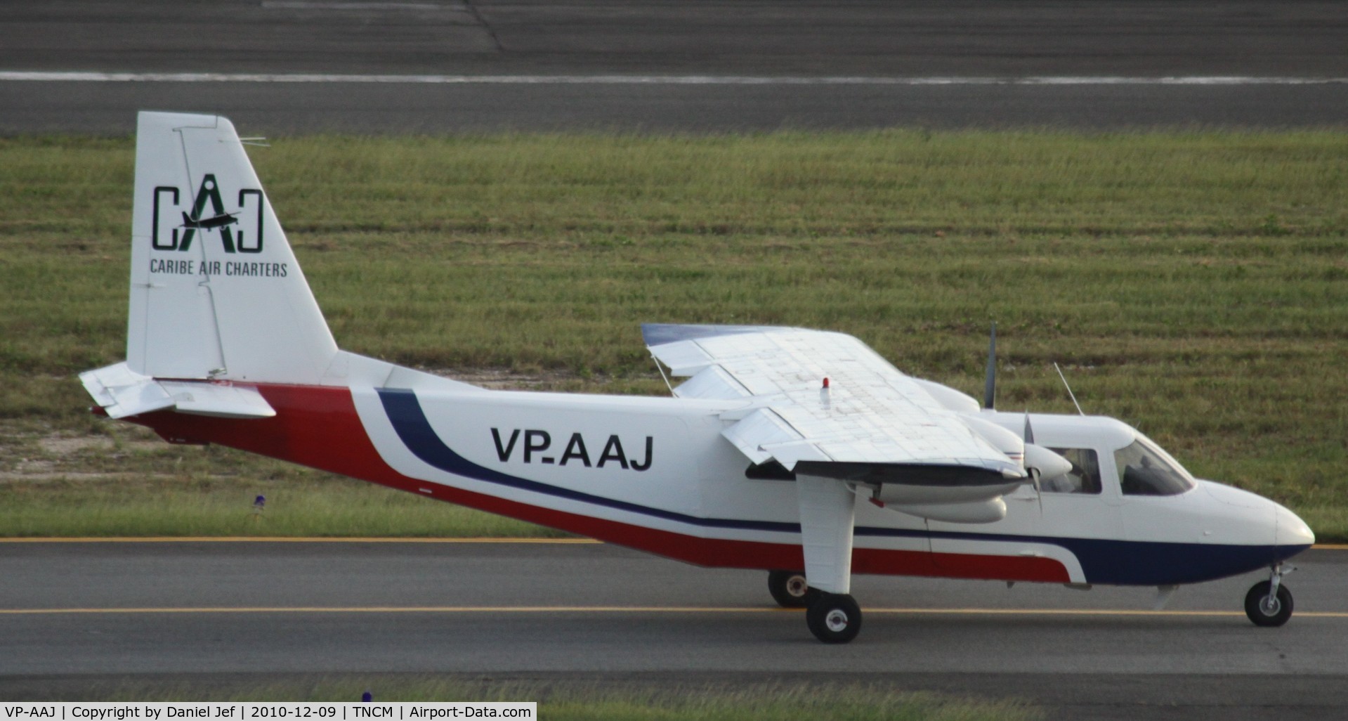 VP-AAJ, Britten-Norman BN-2A-26 Islander C/N 2006, VP-AAJ holding at the holding point Alpha for  take off