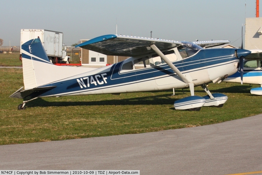 N74CF, 1974 Cessna A185F Skywagon 185 C/N 18502557, At the Toledo-Metcalf EAA breakfast fly-in.