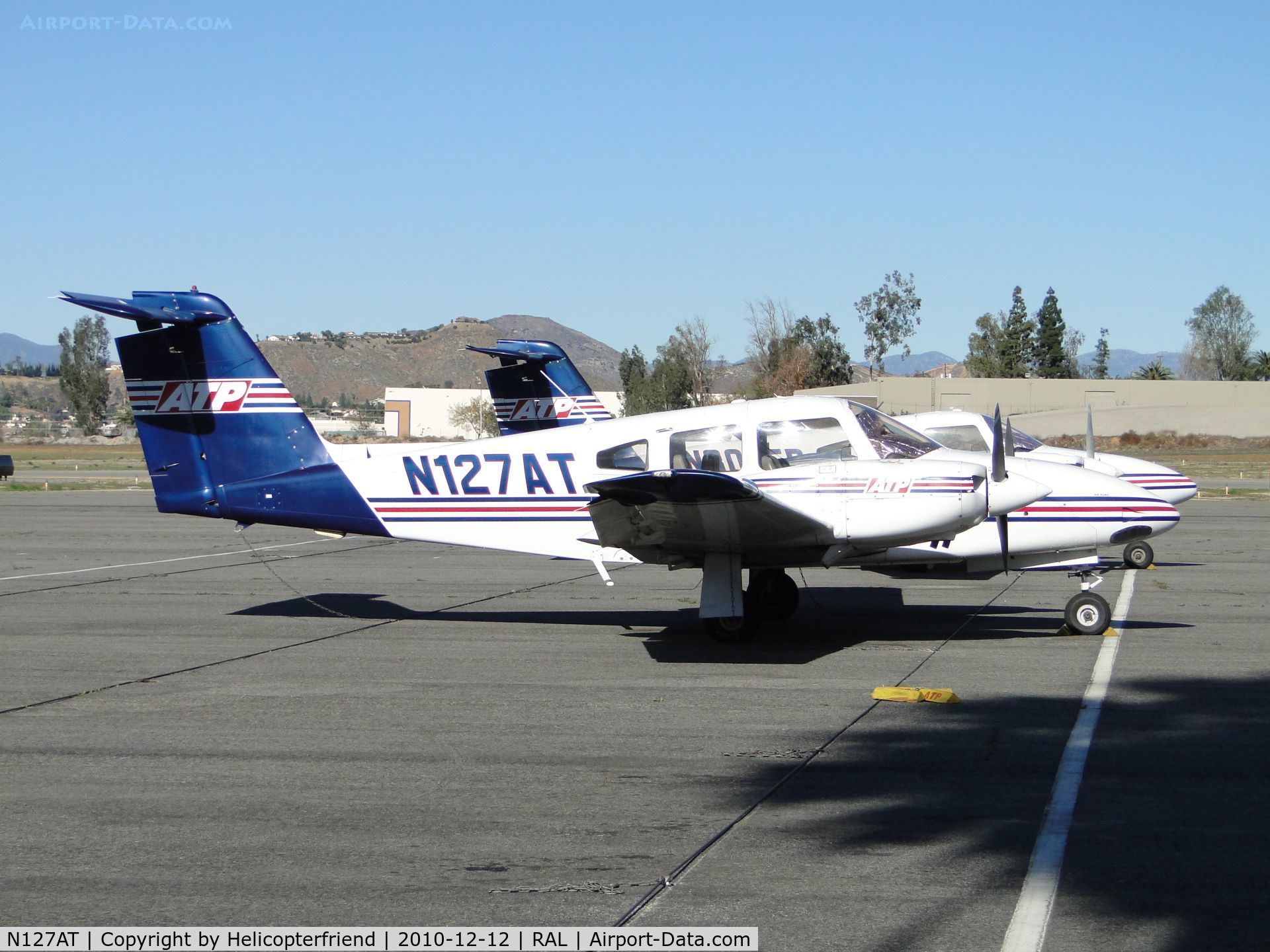 N127AT, 2000 Piper PA-44-180 Seminole C/N 4496035, Parked near Admin building