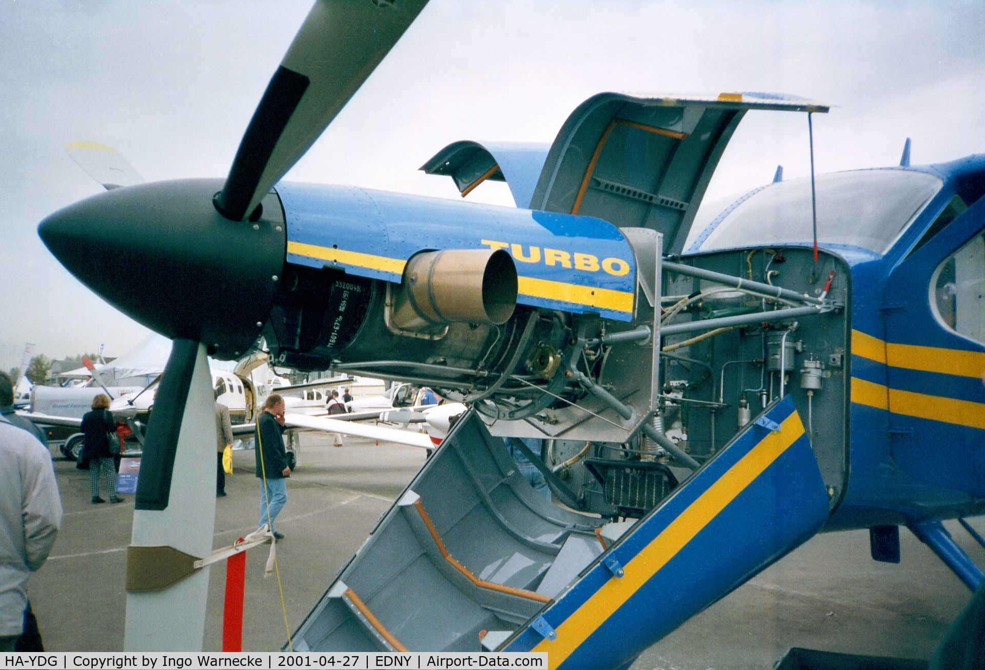 HA-YDG, Technoavia SMG-92 Turbo Finist C/N 00-004, Technoavia SMG-92 Turbo Finist at the AERO 2001, Friedrichshafen