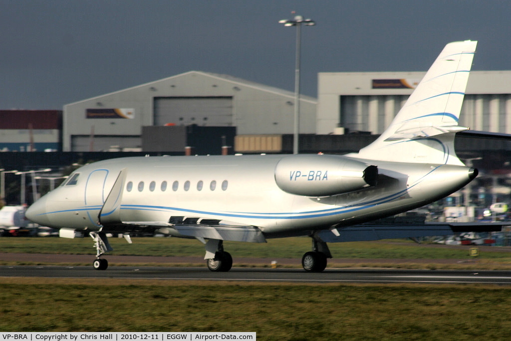 VP-BRA, 2007 Dassault Falcon 2000LX C/N 133, Falcon 2000 landing on RW26