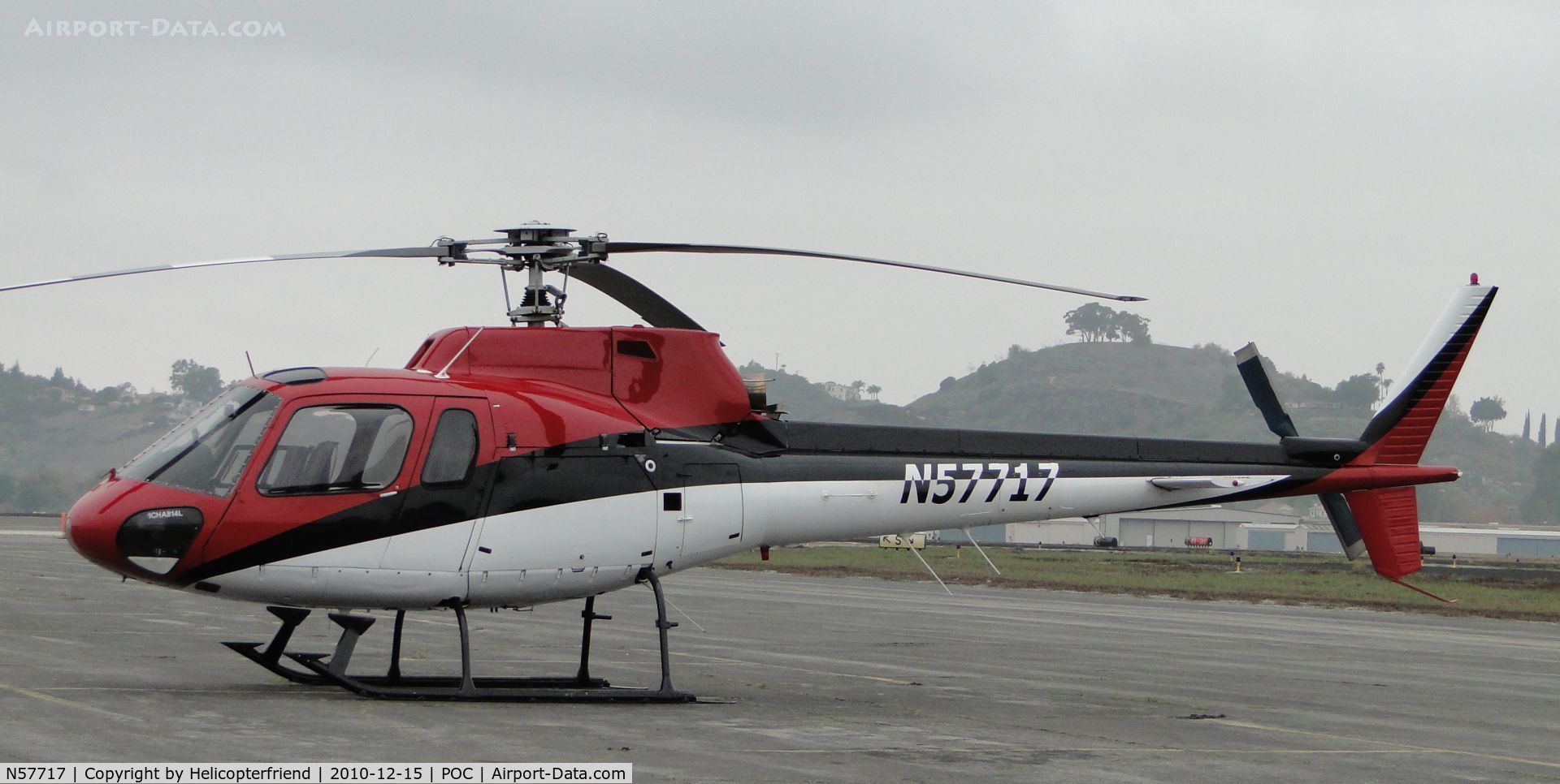 N57717, 1981 Aerospatiale AS-350BA Ecureuil C/N 1334, Parked in the eastside helicopter parking area