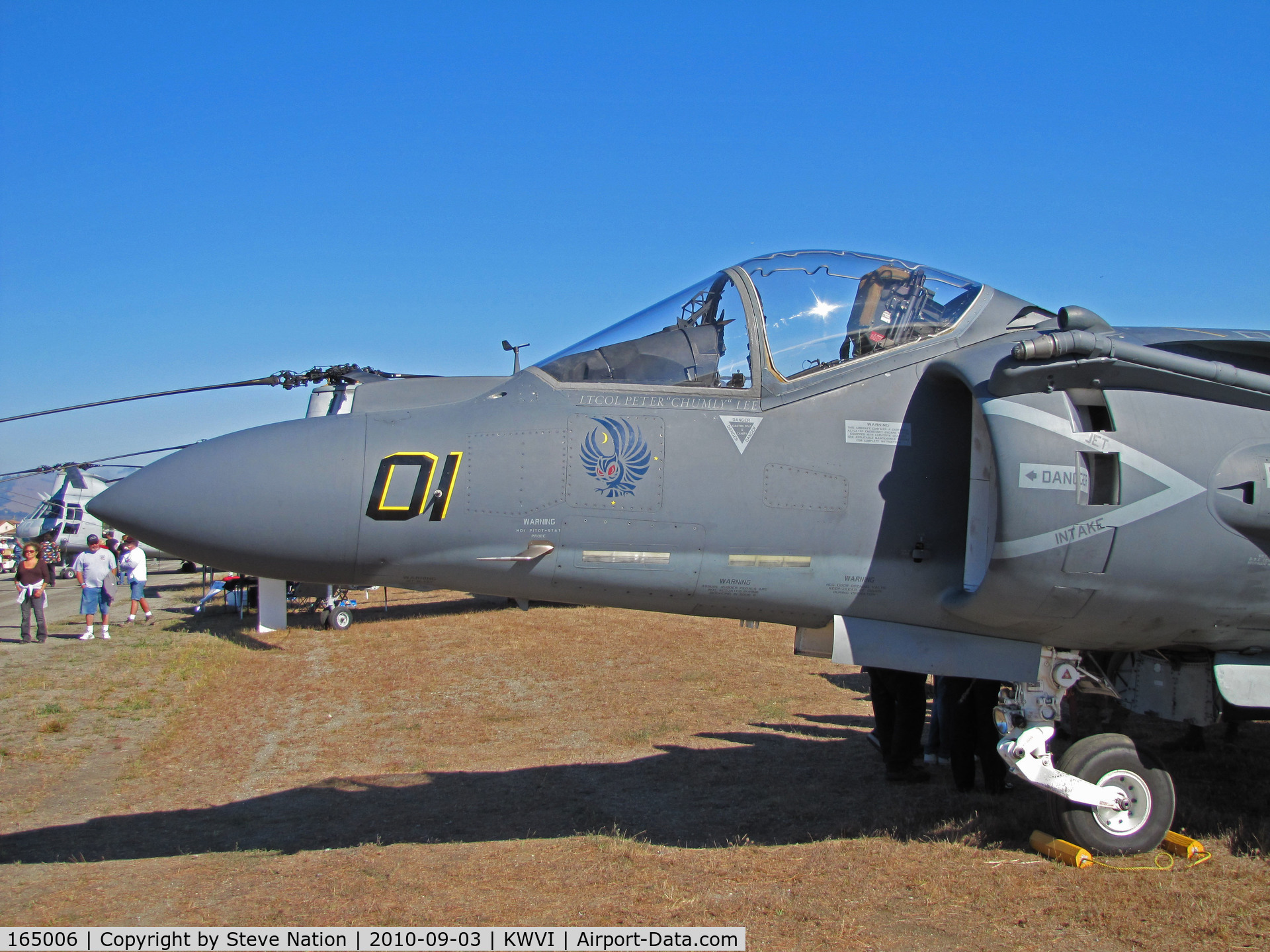 165006, McDonnell Douglas AV-8B+ Harrier II C/N 262, Close-up of nose and cockpit on VMA-513 