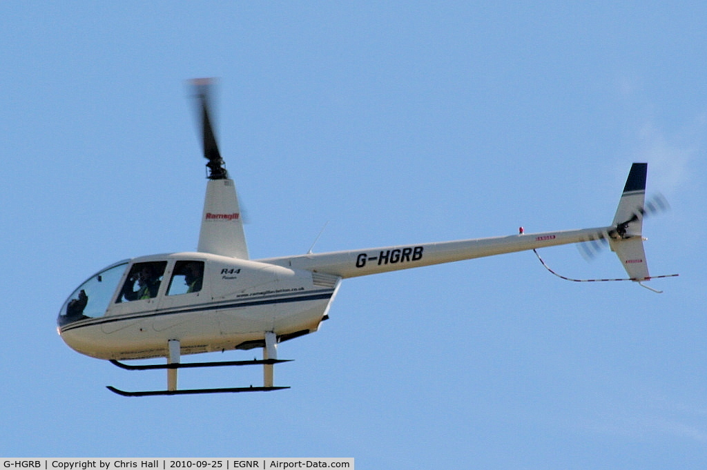 G-HGRB, 2000 Robinson R44 Raven C/N 0776, Ramsgill Aviation R44 on approach to RW04