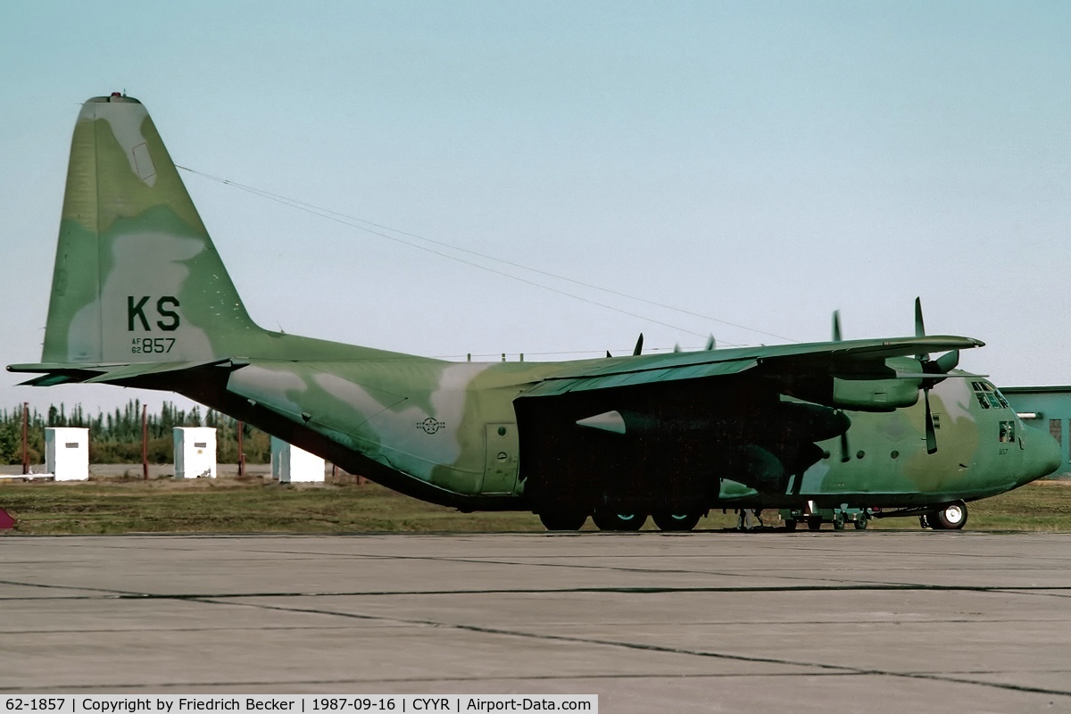 62-1857, 1962 Lockheed EC-130E Hercules C/N 382-3821, coming to halt