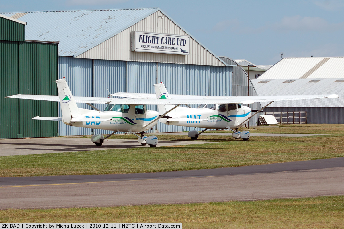ZK-DAD, Cessna A152 Aerobat C/N A1520768, ZK-DAD and ZK-MAT at Tauranga